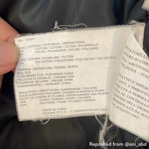 Woolrich Coat with rabbit fur x small - Picture 11 of 11